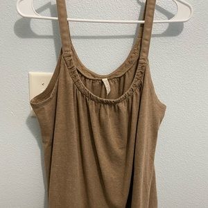 Old Navy brown tank with ribbon strap detail